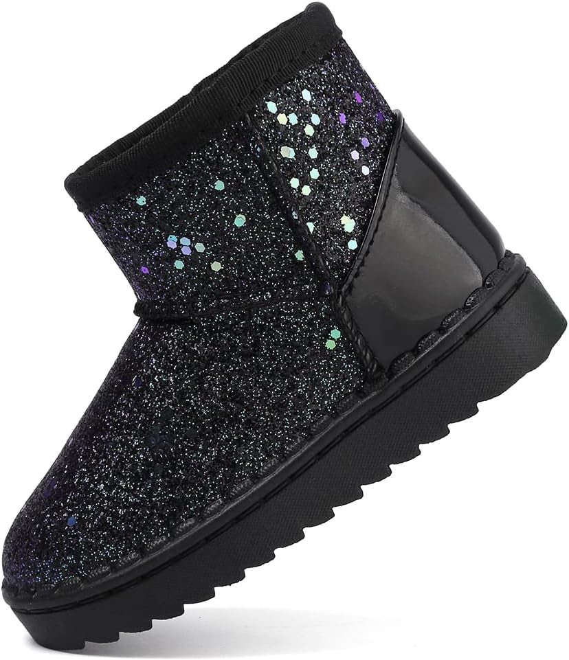 Girls Boots, Bunny Kid Boots Warm Winter Sequin Waterpoof Outdoor Snow Boots (Toddler/Little Kids)