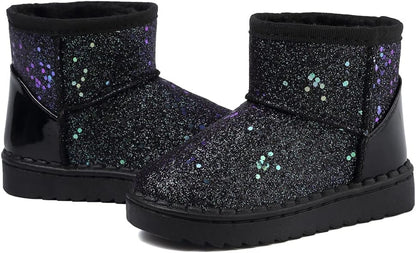 Girls Boots, Bunny Kid Boots Warm Winter Sequin Waterpoof Outdoor Snow Boots (Toddler/Little Kids)