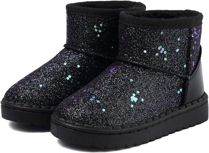 Girls Boots, Bunny Kid Boots Warm Winter Sequin Waterpoof Outdoor Snow Boots (Toddler/Little Kids)