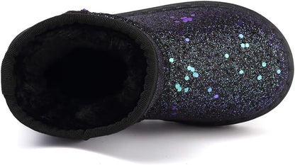 Girls Boots, Bunny Kid Boots Warm Winter Sequin Waterpoof Outdoor Snow Boots (Toddler/Little Kids)