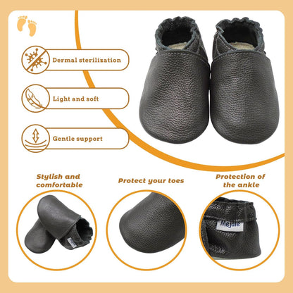 Baby Boy Girl Shoes Soft Soled Leather Moccasins Anti-Skid Infant Toddler Prewalker